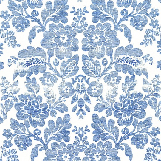 Distressed Blue Brocade Print Paper ~ Rossi Italy 